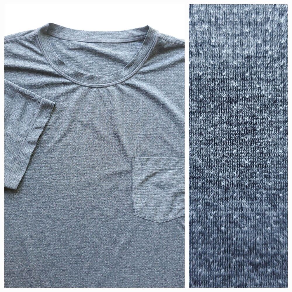 Vuori Tradewind Performance Pocket Tee Mens L Short Sleeve Gray Crew T Shirt